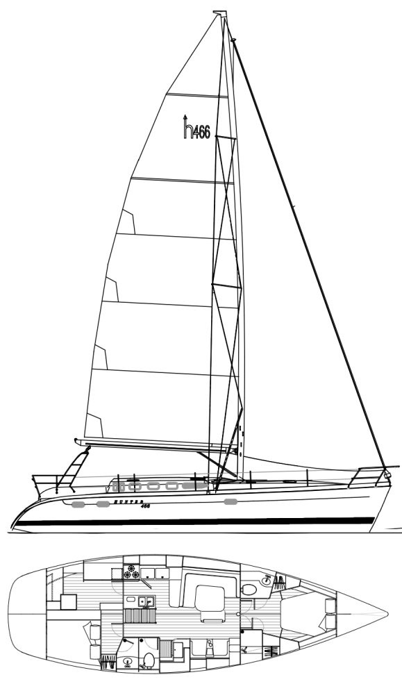 2004 46′ Hunter 466 3-Cabin